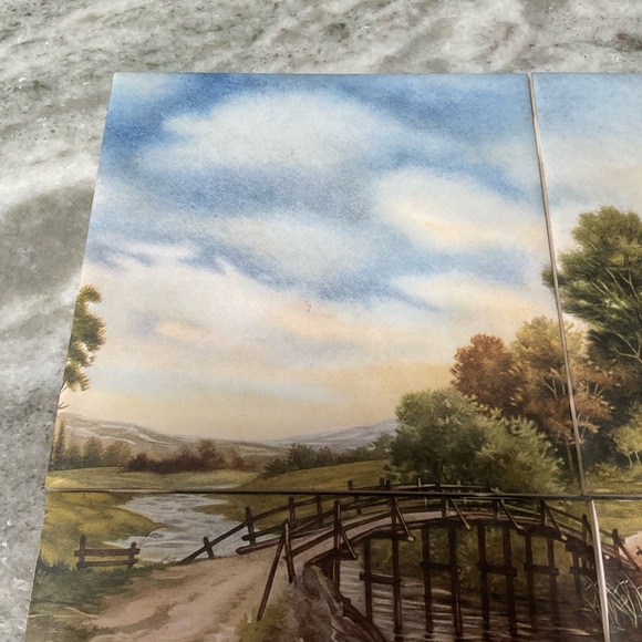 J.C. Van Hunnik scenic landscape tiles (set of four) Made in England vintage - Picture 3 of 14